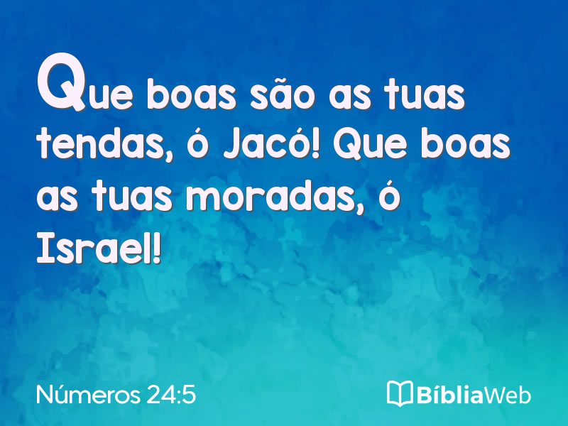 Números 24:5 em imagem para compartilhar
