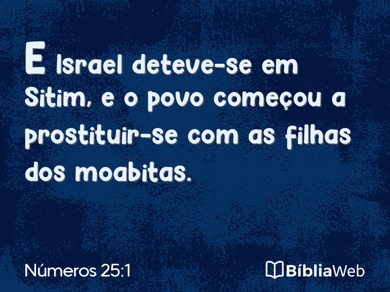 Números 25:1 em imagem para compartilhar
