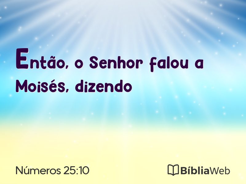 Números 25:10 em imagem para compartilhar