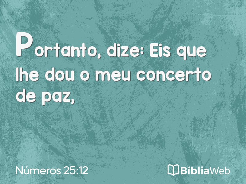 Números 25:12 em imagem para compartilhar