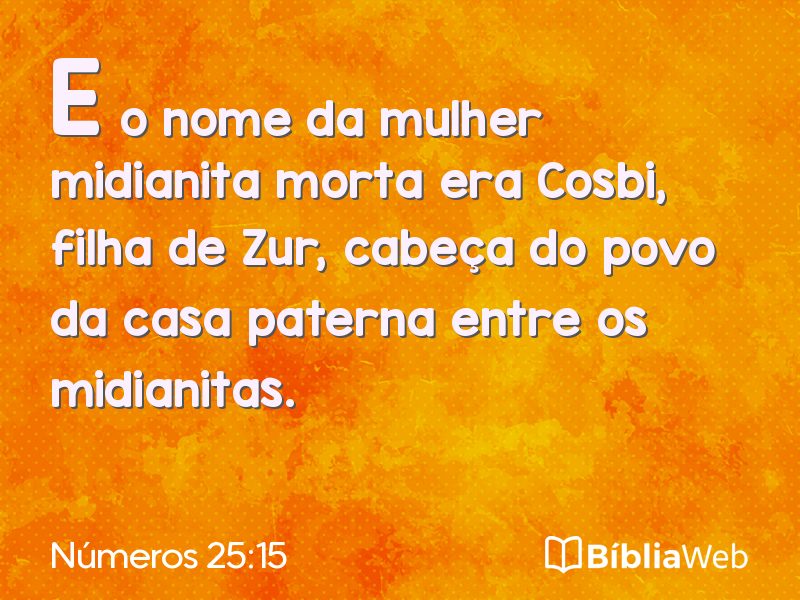Números 25:15 em imagem para compartilhar