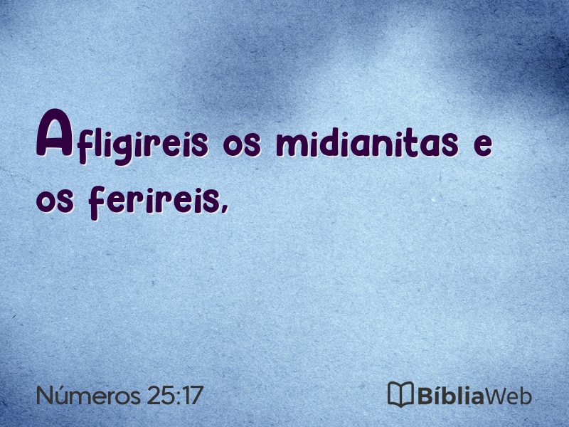 Números 25:17 em imagem para compartilhar