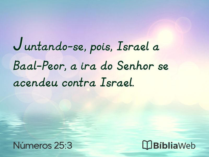 Números 25:3 em imagem para compartilhar