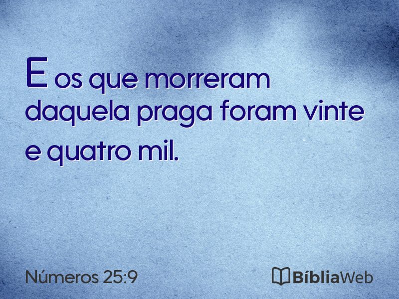 Números 25:9 em imagem para compartilhar