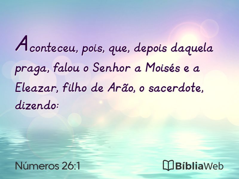 Números 26:1 em imagem para compartilhar