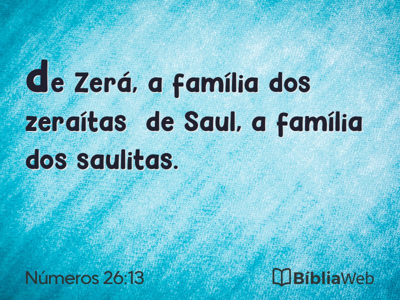 Números 26:13 em imagem para compartilhar
