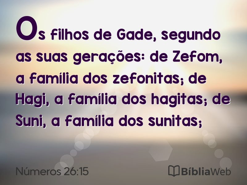 Números 26:15 em imagem para compartilhar
