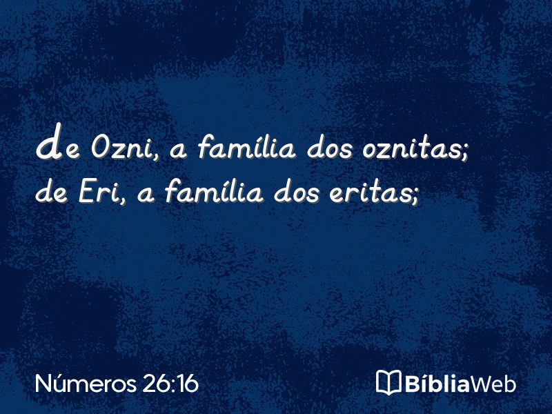 Números 26:16 em imagem para compartilhar