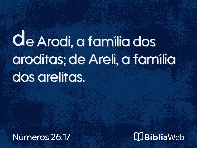 Números 26:17 em imagem para compartilhar