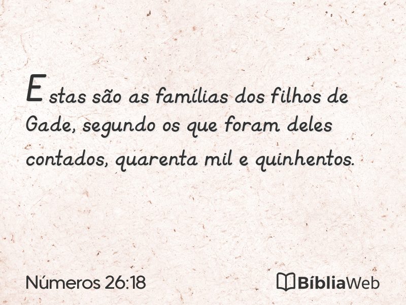 Números 26:18 em imagem para compartilhar