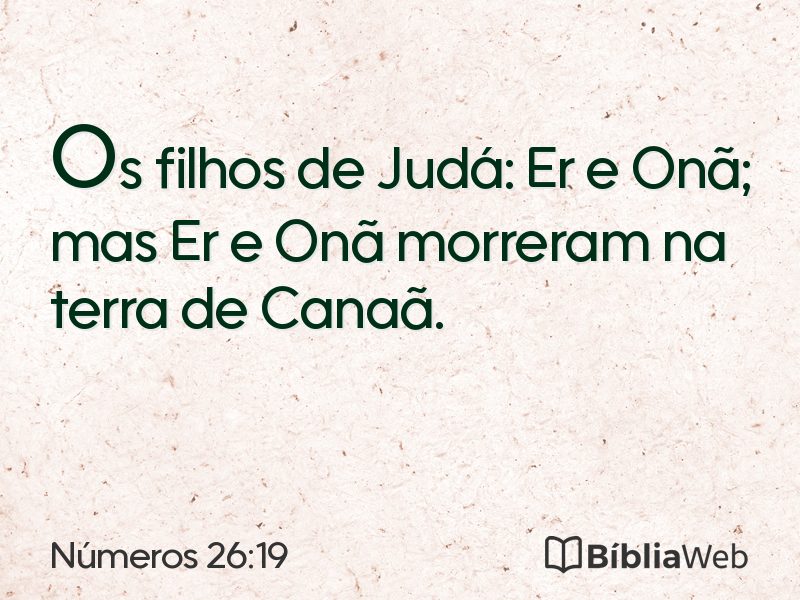 Números 26:19 em imagem para compartilhar