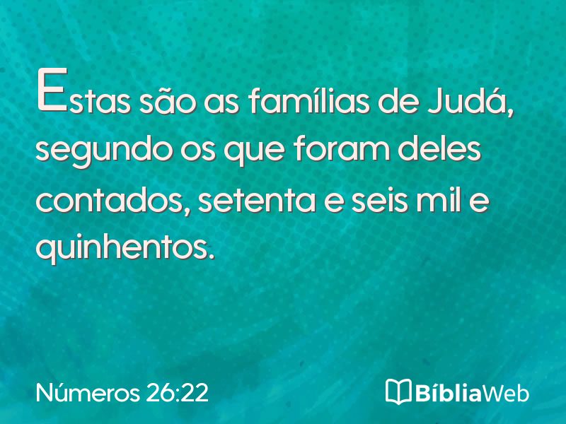 Números 26:22 em imagem para compartilhar