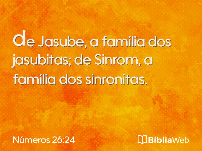 Números 26:24 em imagem para compartilhar