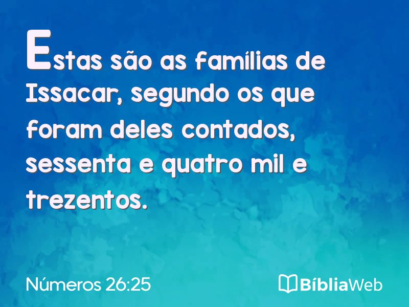 Números 26:25 em imagem para compartilhar