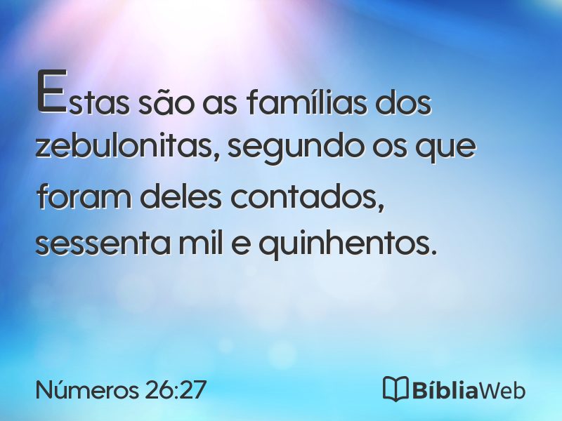 Números 26:27 em imagem para compartilhar