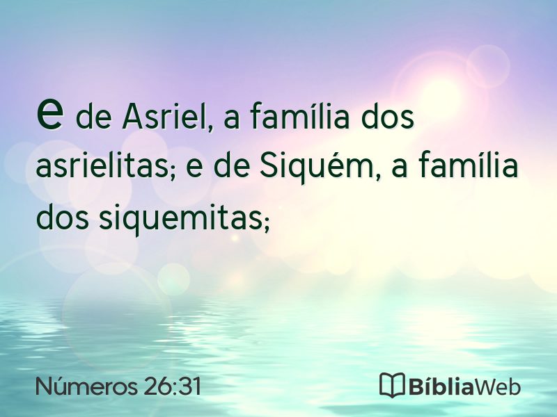 Números 26:31 em imagem para compartilhar