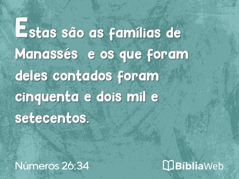 Números 26:34 em imagem para compartilhar