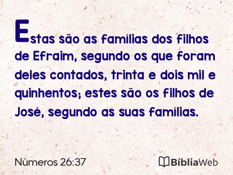 Números 26:37 em imagem para compartilhar