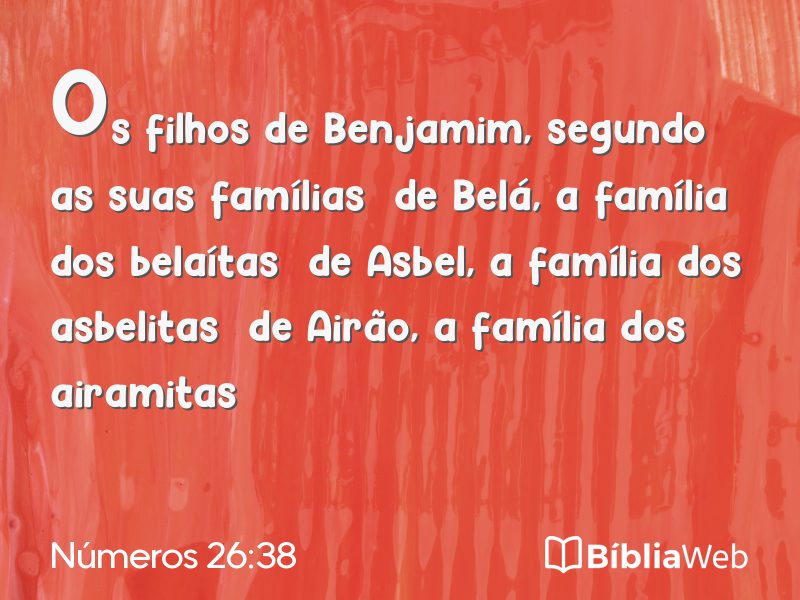 Números 26:38 em imagem para compartilhar