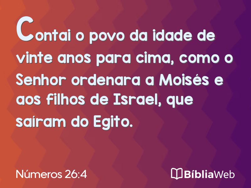 Números 26:4 em imagem para compartilhar