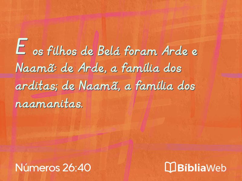 Números 26:40 em imagem para compartilhar