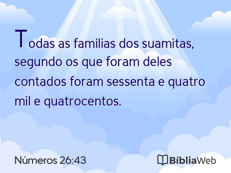 Números 26:43 em imagem para compartilhar