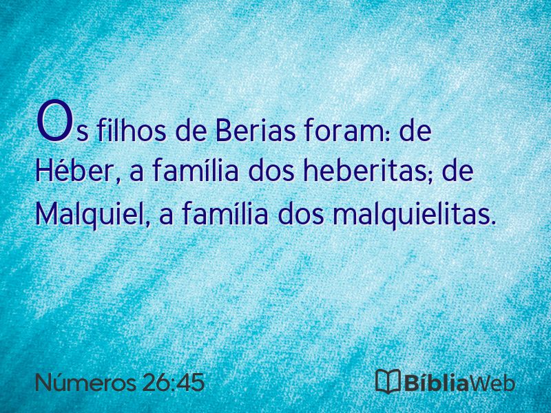 Números 26:45 em imagem para compartilhar