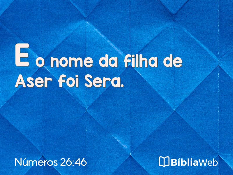 Números 26:46 em imagem para compartilhar