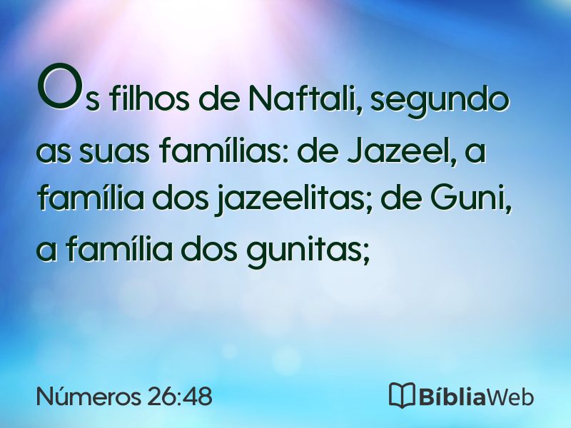 Números 26:48 em imagem para compartilhar