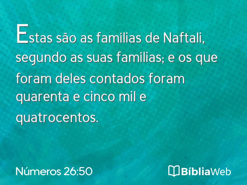 Números 26:50 em imagem para compartilhar