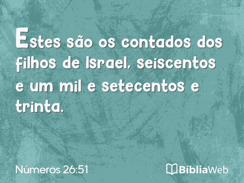 Números 26:51 em imagem para compartilhar