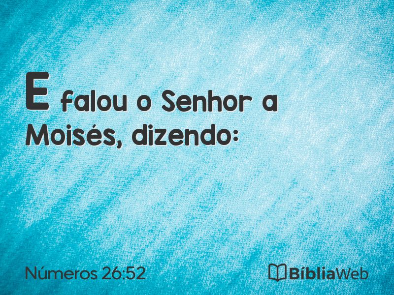 Números 26:52 em imagem para compartilhar