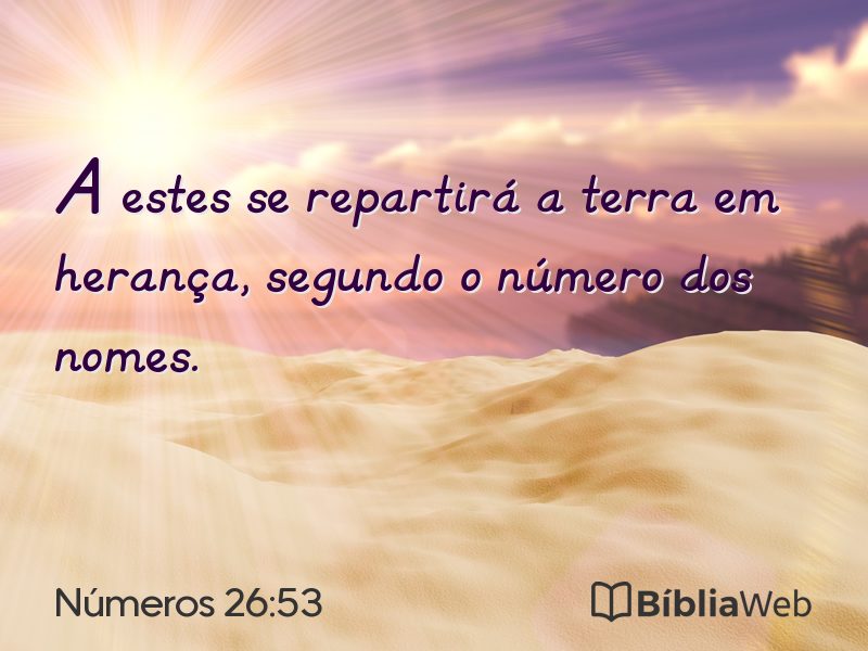 Números 26:53 em imagem para compartilhar