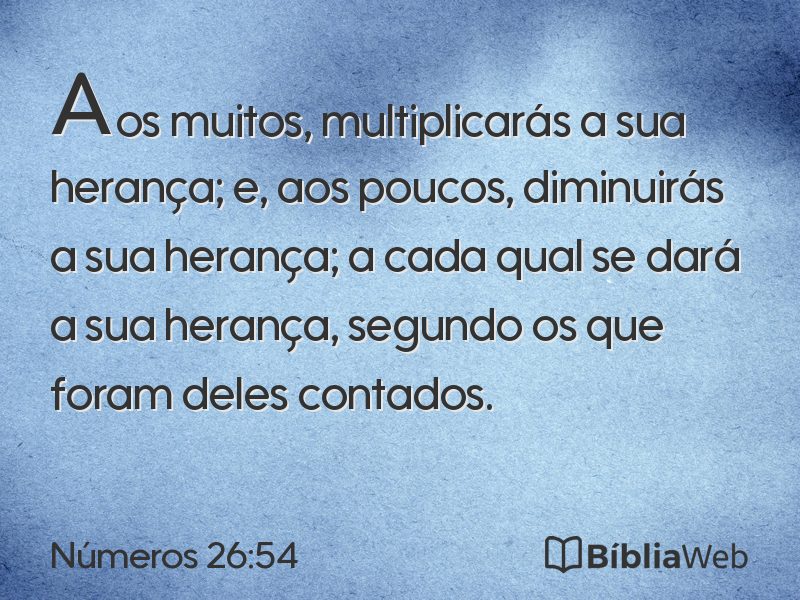 Números 26:54 em imagem para compartilhar