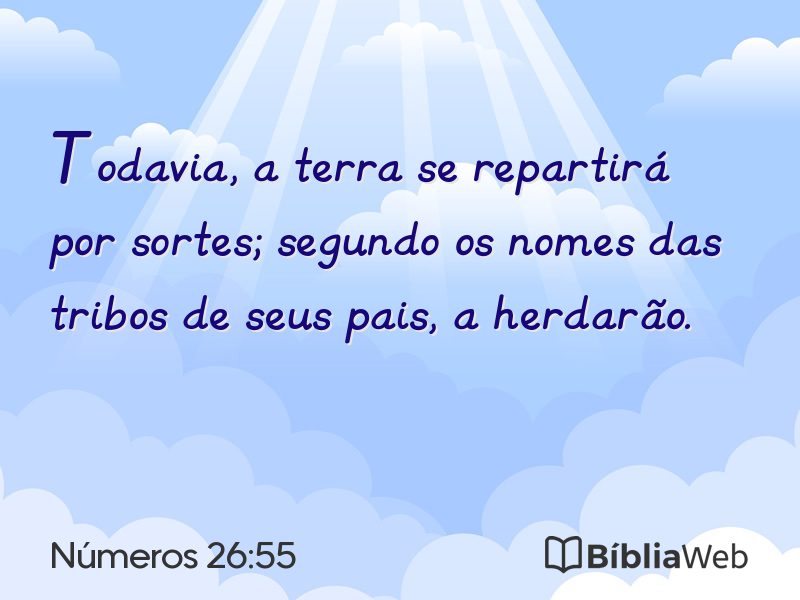 Números 26:55 em imagem para compartilhar