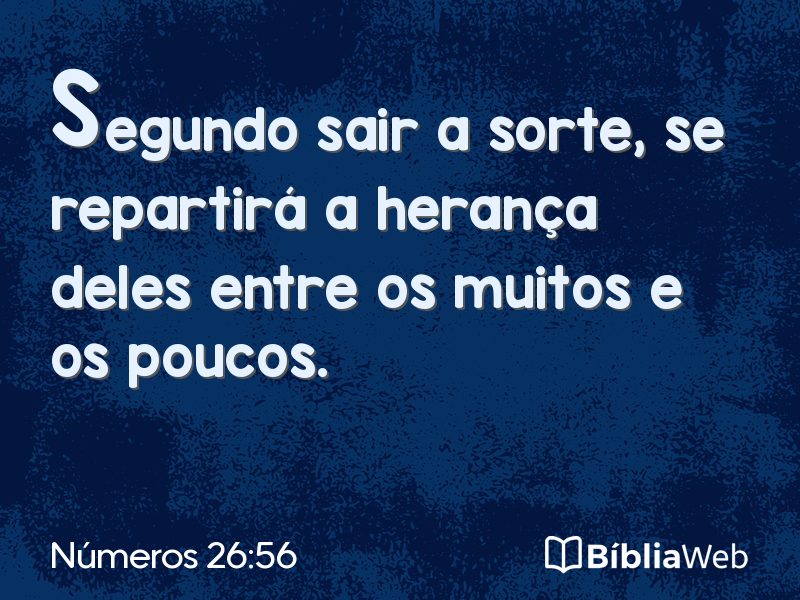 Números 26:56 em imagem para compartilhar