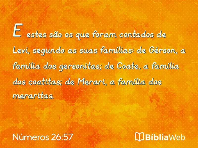 Números 26:57 em imagem para compartilhar