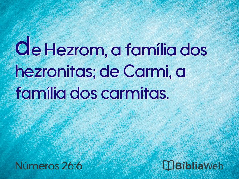 Números 26:6 em imagem para compartilhar