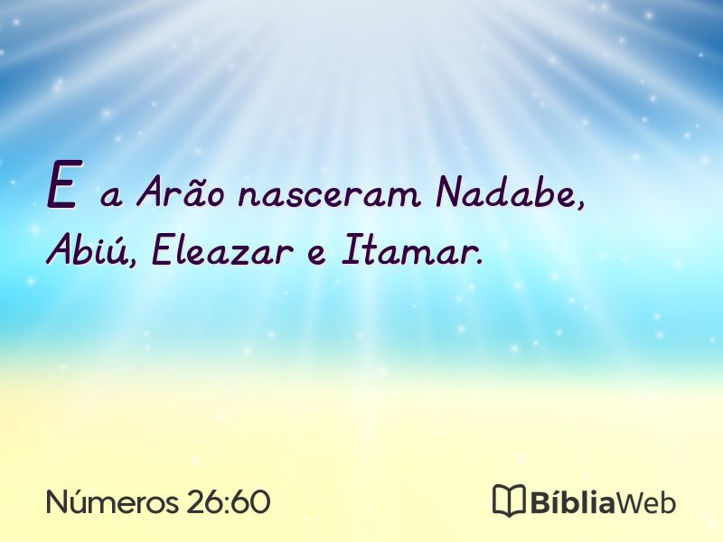 Números 26:60 em imagem para compartilhar