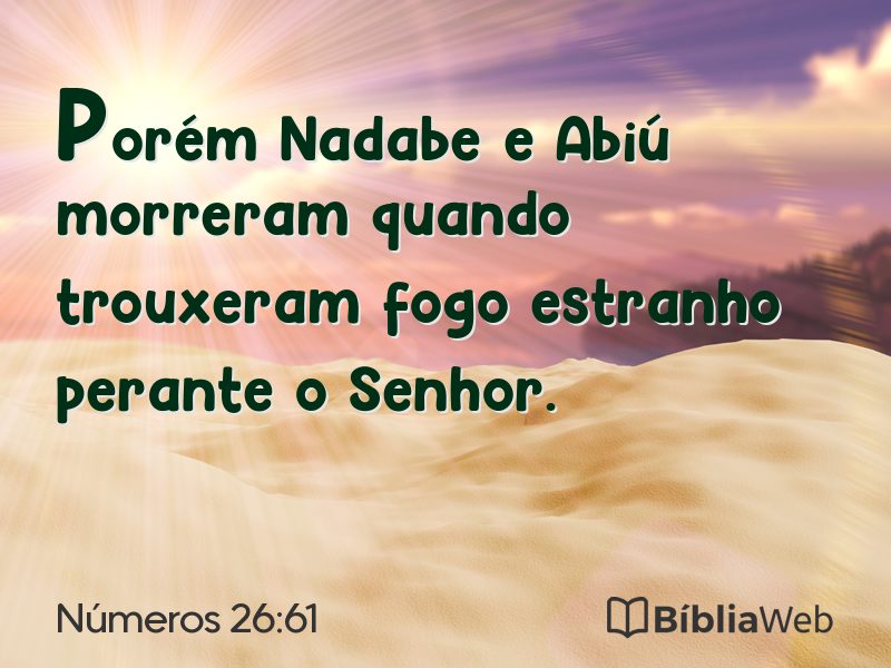 Números 26:61 em imagem para compartilhar