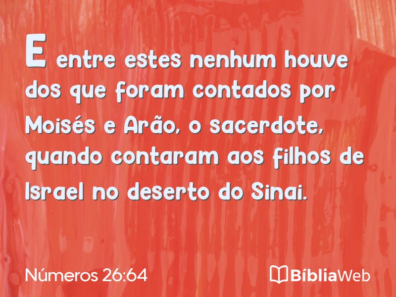 Números 26:64 em imagem para compartilhar