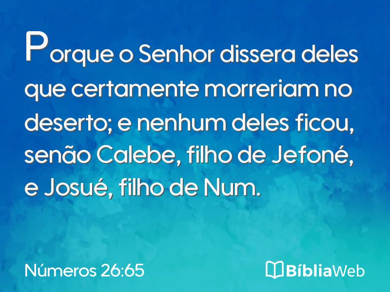 Números 26:65 em imagem para compartilhar