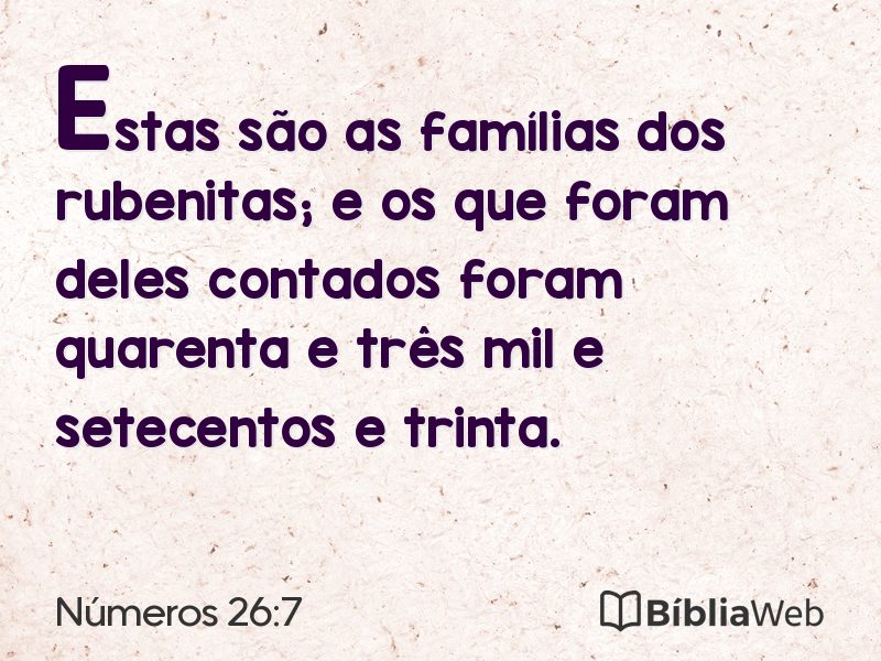 Números 26:7 em imagem para compartilhar