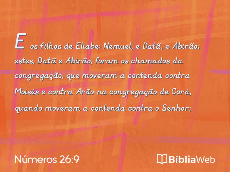 Números 26:9 em imagem para compartilhar