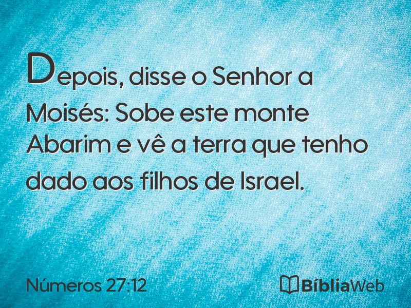 Números 27:12 em imagem para compartilhar