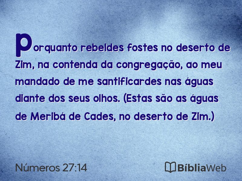 Números 27:14 em imagem para compartilhar