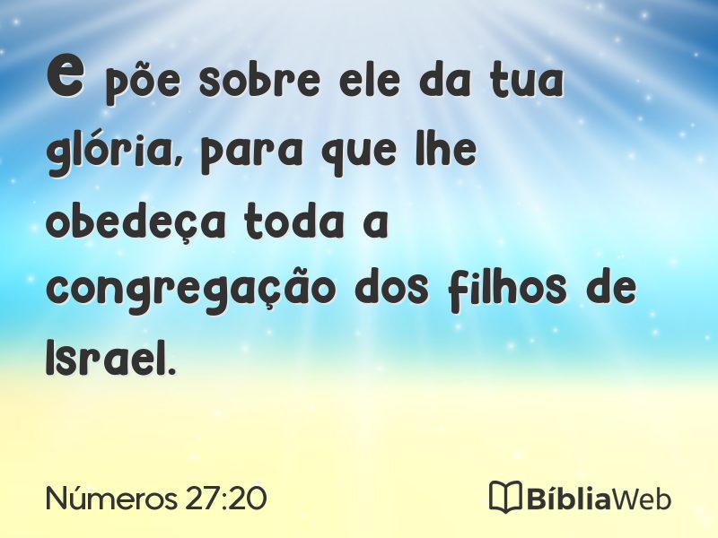 Números 27:20 em imagem para compartilhar