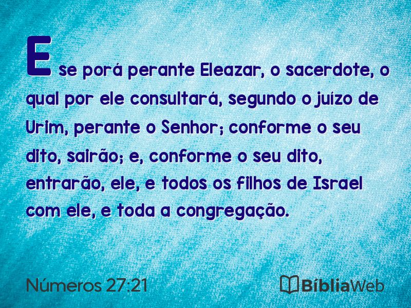 Números 27:21 em imagem para compartilhar