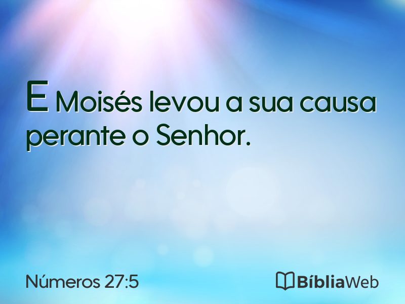 Números 27:5 em imagem para compartilhar