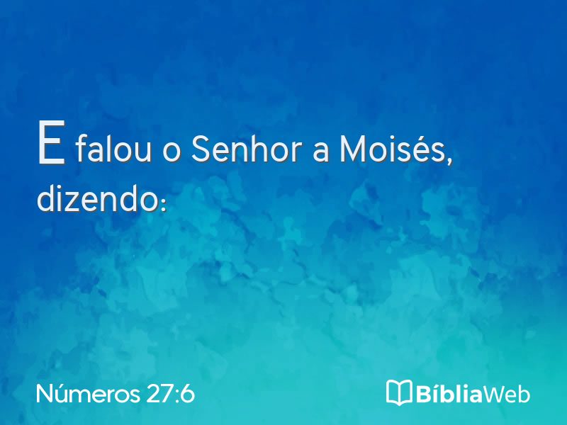 Números 27:6 em imagem para compartilhar